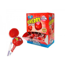 Caramelos con palo Finipop rellenos de chicle de cereza