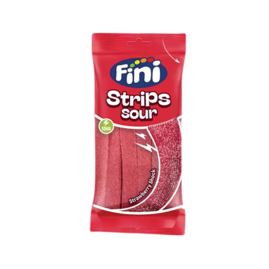 Lenguas sabor fresa con pica pica de Fini 90grs Lenguas sabor fresa con pica pica de Fini 90grs