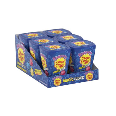 6 botes de chicles Magis Cubes