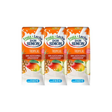 Pack de 3 zumos tropical Fru+Leche