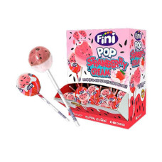 Finipop sabor fresa ácida con pepitas