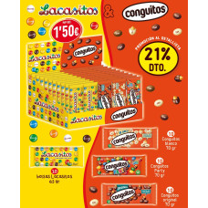 Exp Lacasitos 60-65g Conguitos 70g 50ud 1,60€