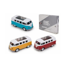 Furgoneta Metal Soni/luz Retro 12ud