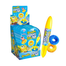 Sponge Bob Gummy Rings+pen 12ud 56gr