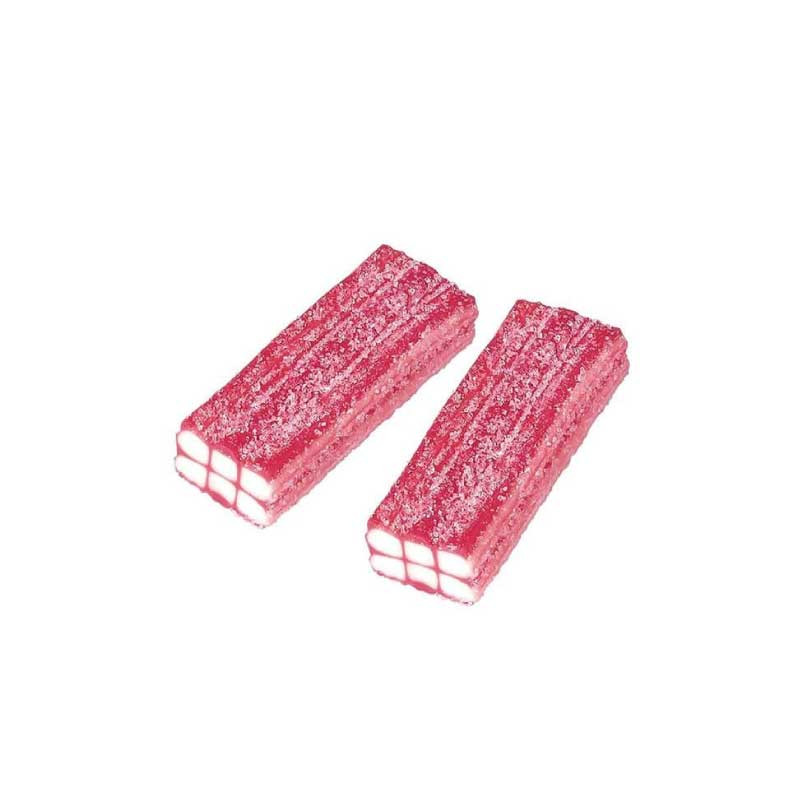 Ladrillos rellenos sabor fresa con pica pica bolsa 250uds