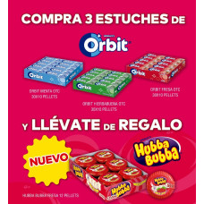 Lote Orbit 3x30ud + Hubba Bubba 12ud S/c