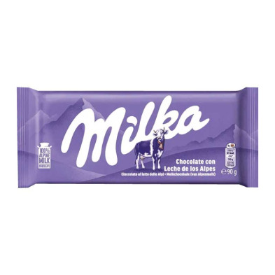Tableta Milka chocolate con leche 100g caja con 24ud